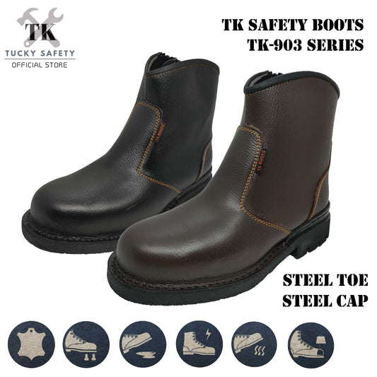 TK-903 SERIES TK MEN'S SAFETY SHOES / HEAVY DUTY WORKING SHOES / KASUT KERJA LELAKI ZIP SAFETY BOOT ZIP ON SAFETY