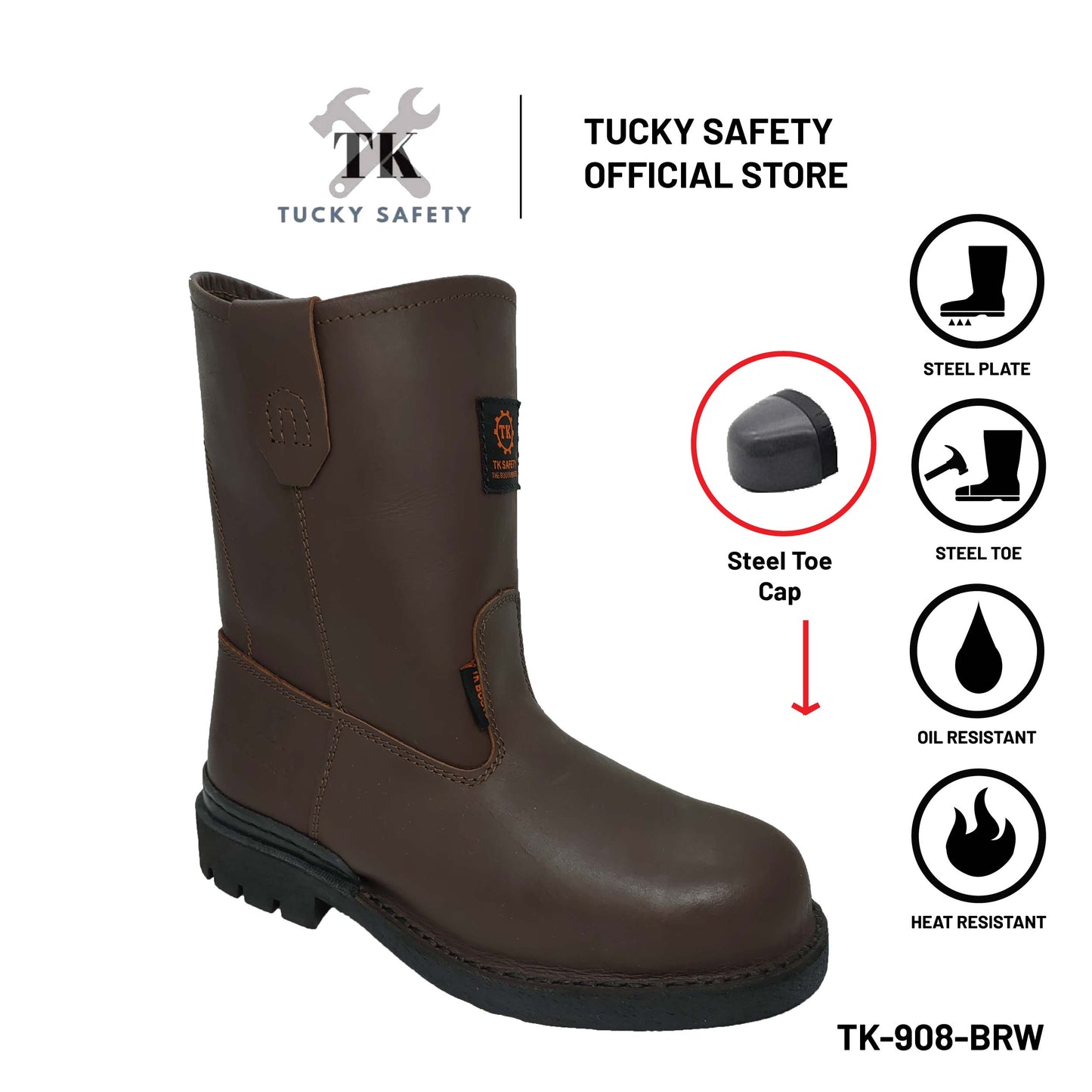 TK-908 SERIES TK MEN'S SAFETY SHOES / HEAVY DUTY WORKING SHOES / KASUT KERJA LELAKI SAFETY BOOT STEEL TOE STEEL CAP