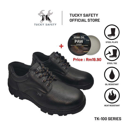 TK100 SERIES TK BUT KESELAMATAN LELAKI MEN'S SAFETY SHOES / STEEL TOE STEEL PLATE / KASUT KERJA LELAKI SAFETY BOOT