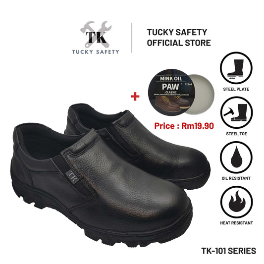 TK101 SERIES TK BUT KESELAMATAN LELAKI MEN'S SAFETY SHOES / STEEL TOE STEEL PLATE / KASUT KERJA LELAKI SAFETY BOOT