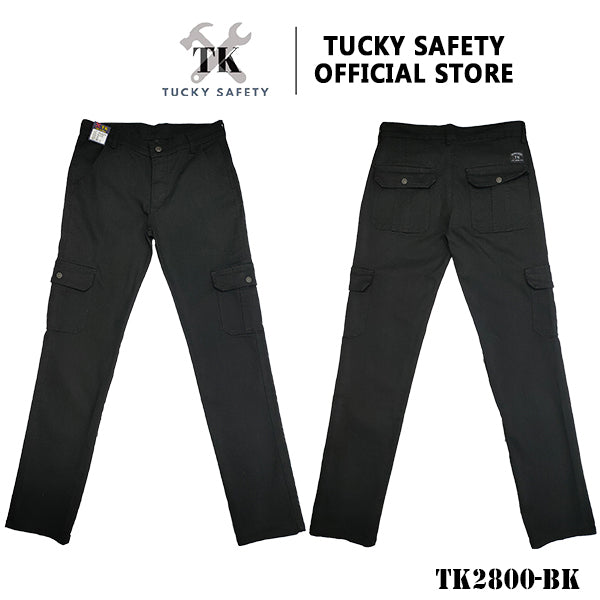 TK2800 - [ TK ] ( SIZE 28-50 )MEN'S HEAVY DUTY STRETCHABLE JEANS CARGO PANTS/ SELUAR CARGO KERJA  POKET TEPI LELAKI