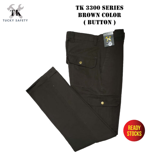 TK3300 ( SIZE 27-38 ) TK WORKING LONG PANTS / STRAIGHT CUT CARGO PANTS / SELUAR PANJANG KERJA