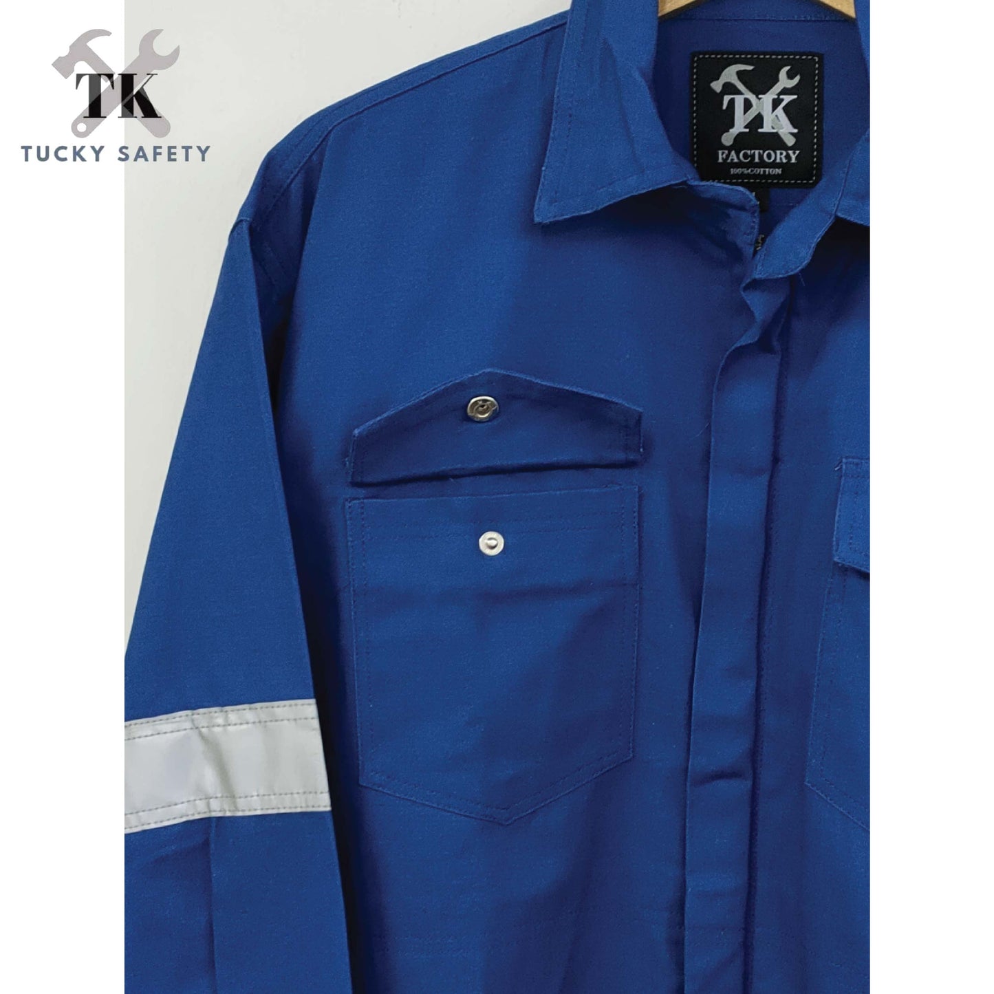 TK3800 - SIZE S - 5XL TK SAFETY JACKET TEBAL / WORKING JACKET / SLEEVE BUTTON / CLOTHES 240GSM