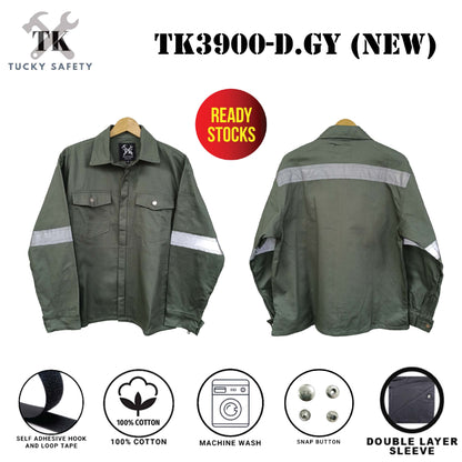 TK3900 - TK WELDING SAFETY JACKET WITH DOUBLE LAYER SLEEVE / BAJU KERJA WELDER DUA LAPIS LENGAN