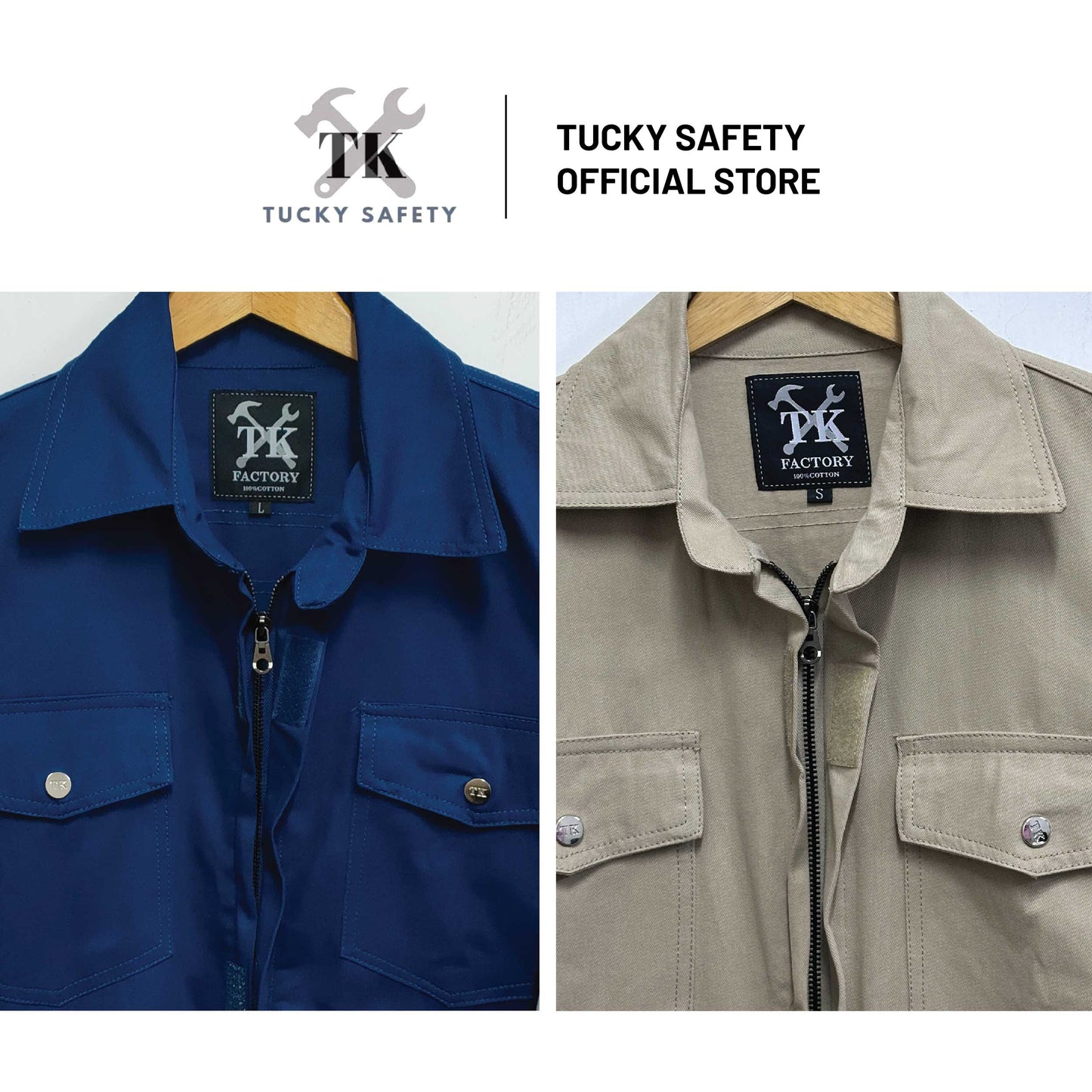 TK3900 - TK WELDING SAFETY JACKET WITH DOUBLE LAYER SLEEVE / BAJU KERJA WELDER DUA LAPIS LENGAN