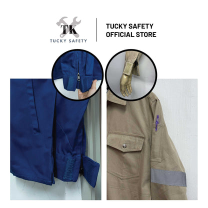 TK3900 - TK WELDING SAFETY JACKET WITH DOUBLE LAYER SLEEVE / BAJU KERJA WELDER DUA LAPIS LENGAN