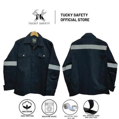 TK3900 - TK WELDING SAFETY JACKET WITH DOUBLE LAYER SLEEVE / BAJU KERJA WELDER DUA LAPIS LENGAN