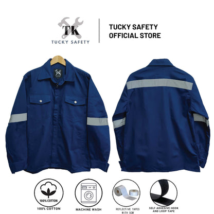TK3900 - TK WELDING SAFETY JACKET WITH DOUBLE LAYER SLEEVE / BAJU KERJA WELDER DUA LAPIS LENGAN