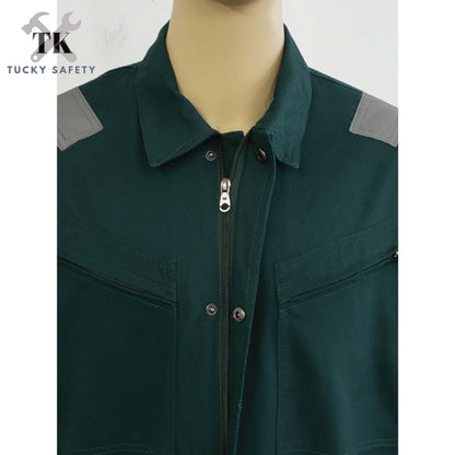 TK9930 - TK 100% COTTON MEN'S WORKING COVERALL WITH BUTTON / DOUBLE ZIPPER / COVERALL KERJA LELAKI COVERALL