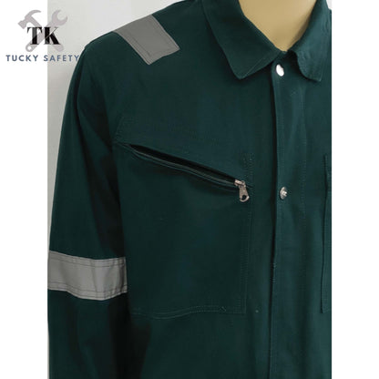 TK9930 - TK 100% COTTON MEN'S WORKING COVERALL WITH BUTTON / DOUBLE ZIPPER / COVERALL KERJA LELAKI COVERALL