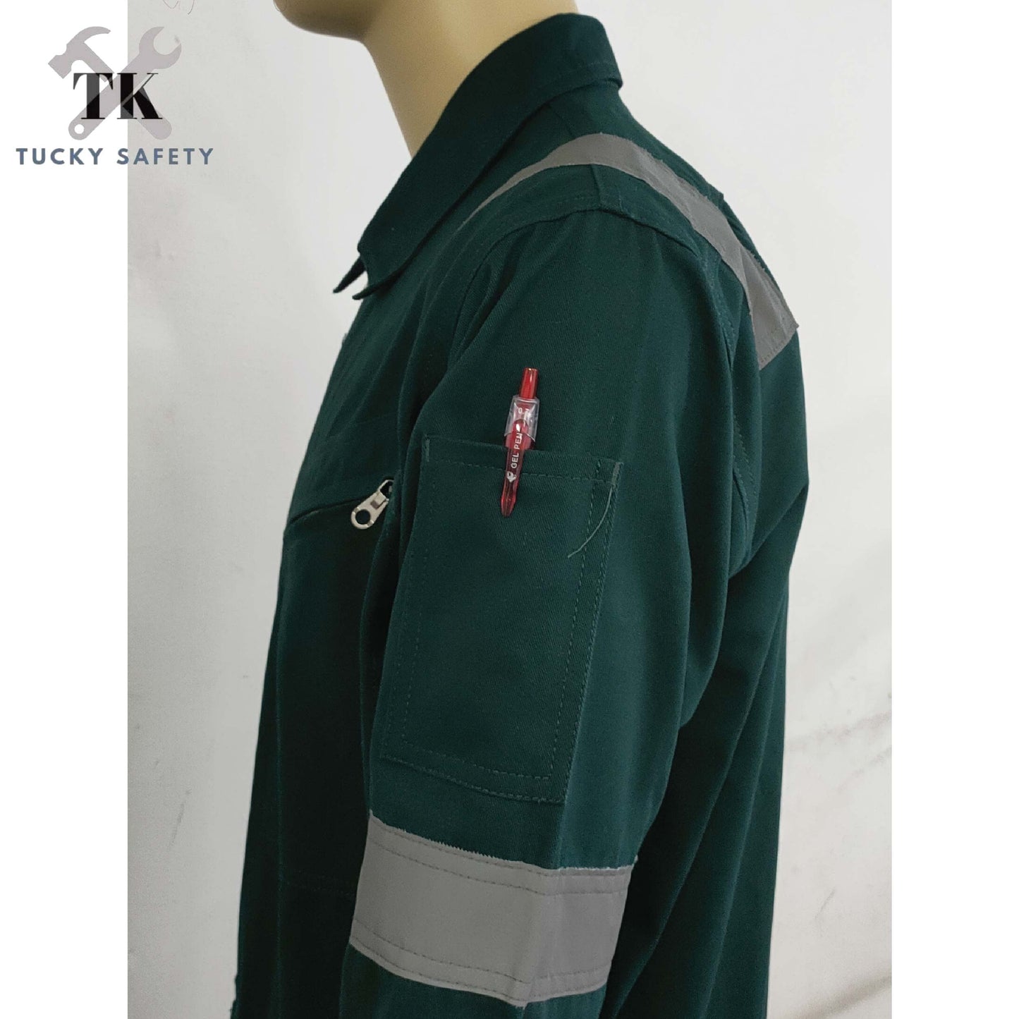 TK9930 - TK 100% COTTON MEN'S WORKING COVERALL WITH BUTTON / DOUBLE ZIPPER / COVERALL KERJA LELAKI COVERALL