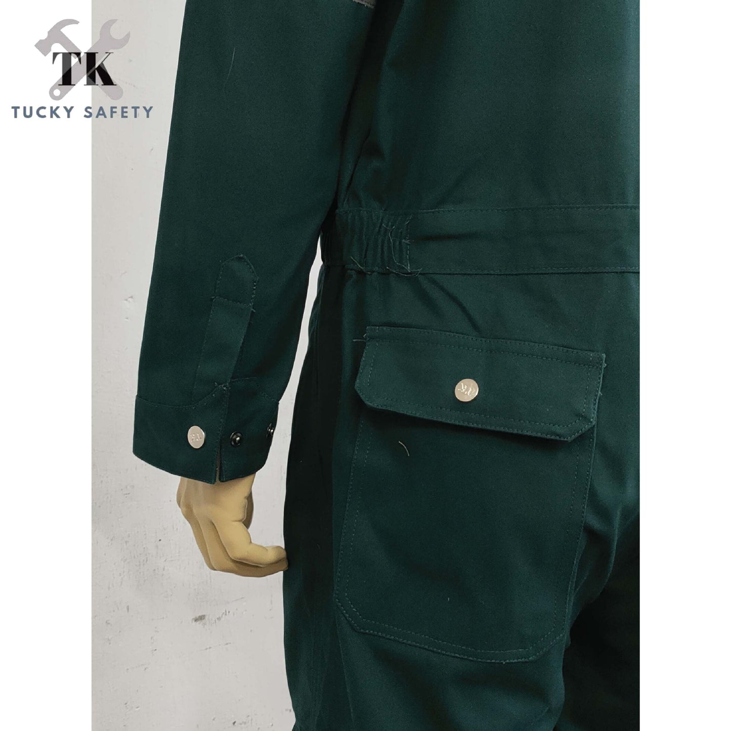 TK9930 - TK 100% COTTON MEN'S WORKING COVERALL WITH BUTTON / DOUBLE ZIPPER / COVERALL KERJA LELAKI COVERALL