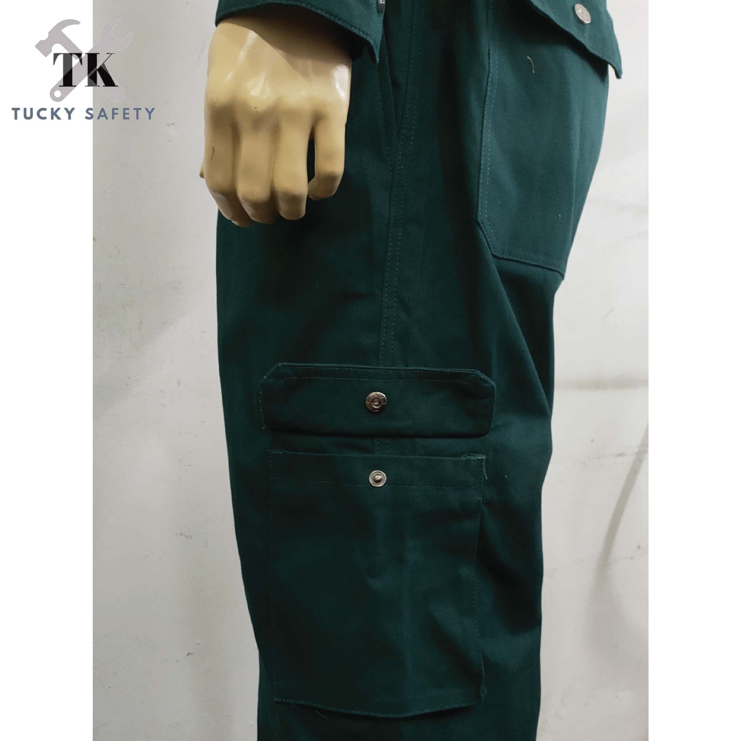 TK9930 - TK 100% COTTON MEN'S WORKING COVERALL WITH BUTTON / DOUBLE ZIPPER / COVERALL KERJA LELAKI COVERALL