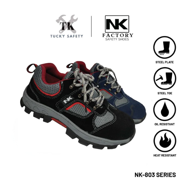 NK SAFETY SHOES STEEL TOE CAP SPORTY SAFETY SHOES STEEL PLATE NK-803 SERIES 803 SERIES