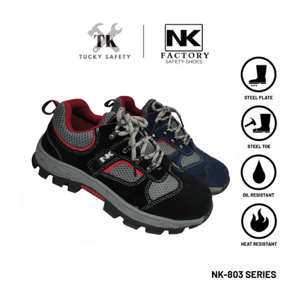 NK SAFETY SHOES STEEL TOE CAP SPORTY SAFETY SHOES STEEL PLATE NK-803 SERIES 803 SERIES