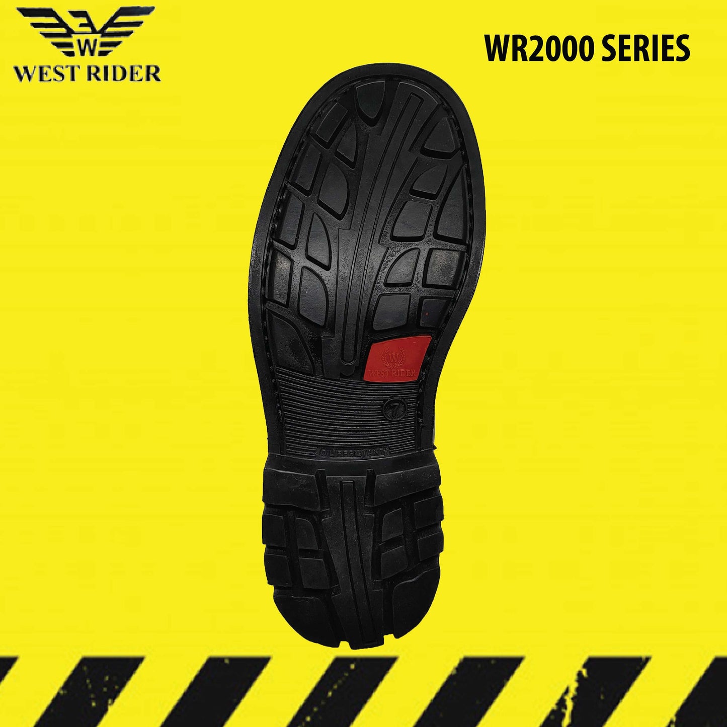 WR2000 Lembut+Keras - WEST RIDER HIGH CUT SAFETY BOOT / STEEL TOE CAP OIL RESISTANT / KASUT KERJA LELAKI