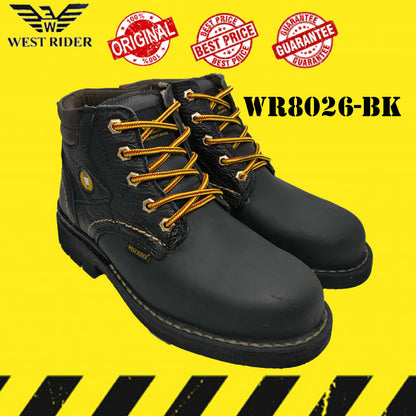 WR8026 - WEST RIDER MEN'S WORKING SAFETY BOOT / KASUT SAFETY KERJA LELAKI / MEN'S LEATHER WORKING SAFETY BOOT