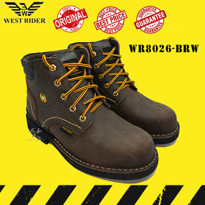 WR8026 - WEST RIDER MEN'S WORKING SAFETY BOOT / KASUT SAFETY KERJA LELAKI / MEN'S LEATHER WORKING SAFETY BOOT