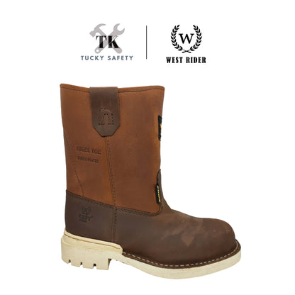 WR 9018 BG - WEST RIDER SAFETY BOOT / KASUT SAFETY KERJA / LEATHER SAFETY BOOT HEAVY DUTY SAFETY BOOT HIGH CUT BOOT