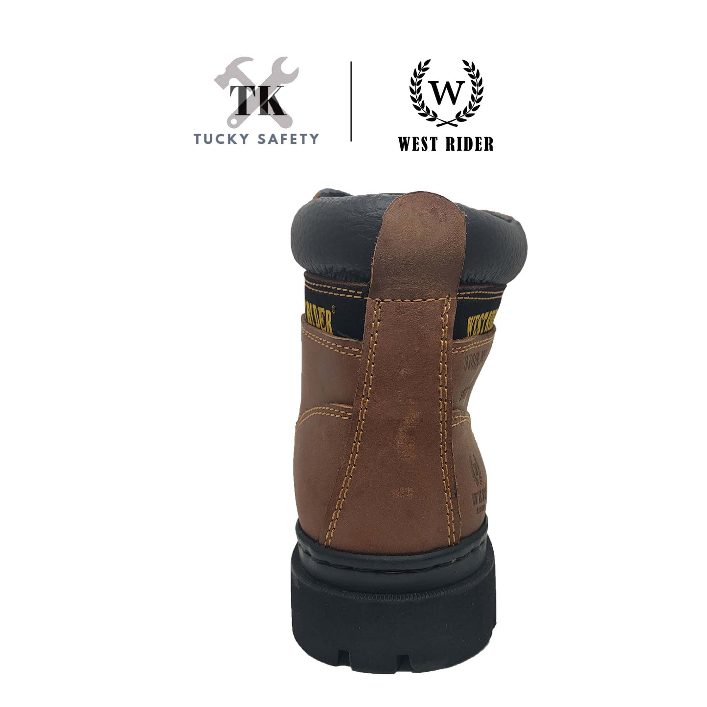 WR9020 SERIES WEST RIDER LEATHER HEAVY DUTY MID CUT LACE UP SAFETY BOOT / KASUT KERJA TALI LELAKI