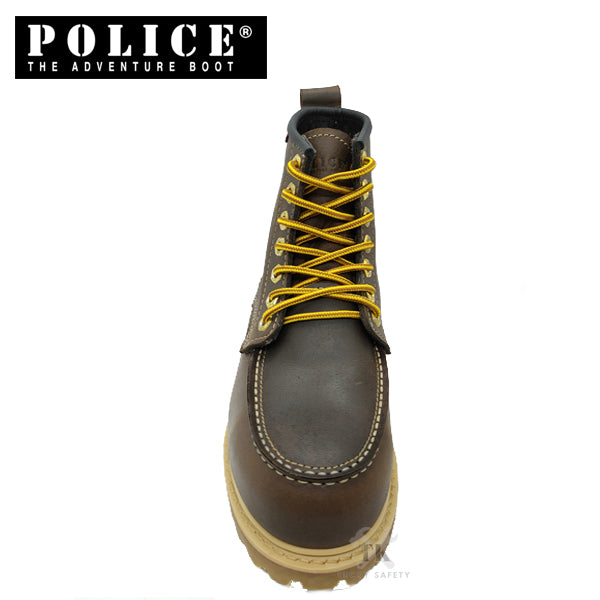 93392-G13P POLICE WOMEN'S PREMIUM LEATHER SAFETY BOOT / WOMEN'S HEAVY DUTY SAFETY BOOT / KASUT KERJA PEREMPUAN - BROWN