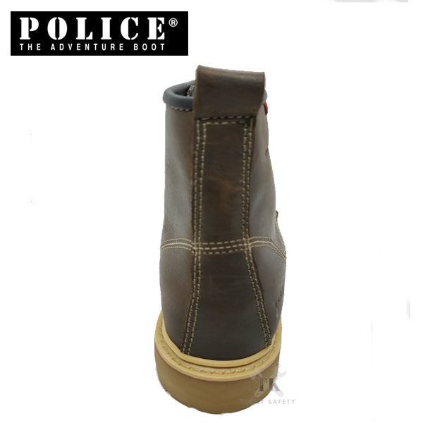 93392-G13P POLICE WOMEN'S PREMIUM LEATHER SAFETY BOOT / WOMEN'S HEAVY DUTY SAFETY BOOT / KASUT KERJA PEREMPUAN - BROWN