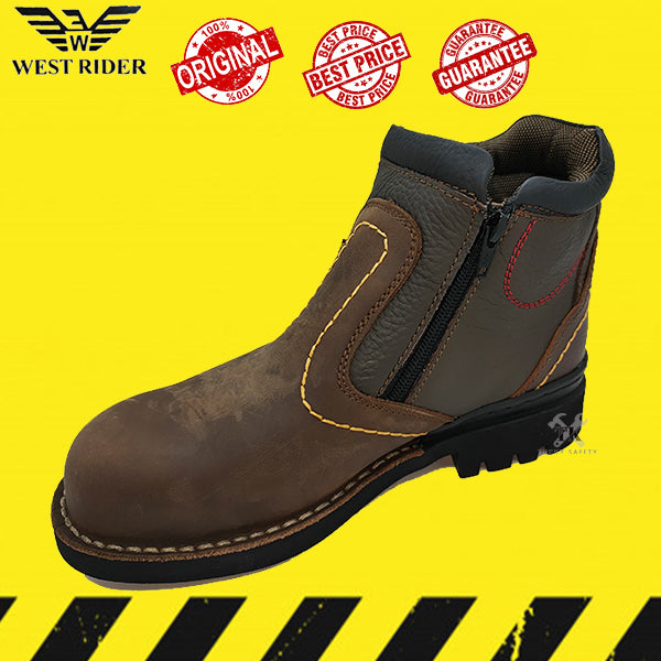 WR8025 - WEST RIDER MEN'S WORKING SAFETY BOOT / KASUT SAFETY KERJA LELAKI / MEN'S LEATHER WORKING SAFETY BOOT