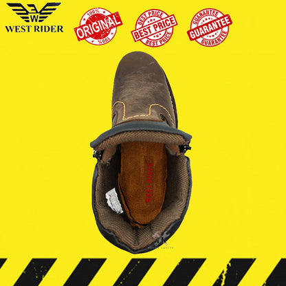 WR8025 - WEST RIDER MEN'S WORKING SAFETY BOOT / KASUT SAFETY KERJA LELAKI / MEN'S LEATHER WORKING SAFETY BOOT