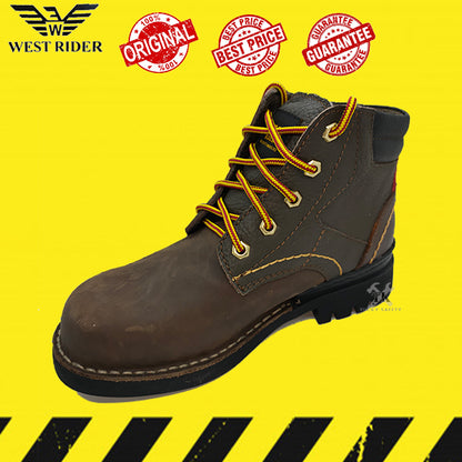 WR8026 - WEST RIDER MEN'S WORKING SAFETY BOOT / KASUT SAFETY KERJA LELAKI / MEN'S LEATHER WORKING SAFETY BOOT