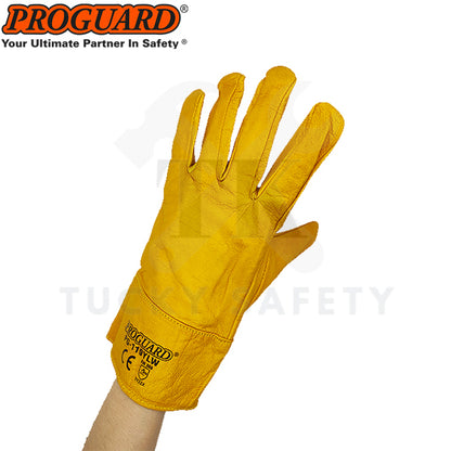 PROGUARD HEAVY DUTY WELDING GLOVE GOAT GRAIN LETHERS FREESIZE AGRON GLOVE FOR GENERAL WORK ( READY STOCK )