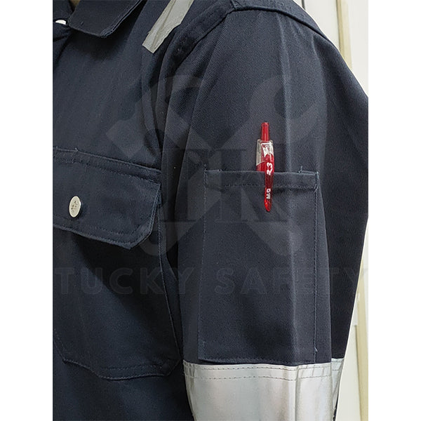 TK8800 - TK MEN'S HEAVY DUTY SAFETY COVERALL / COVERALL KAIN TEBAL LELAKI - Thick Material