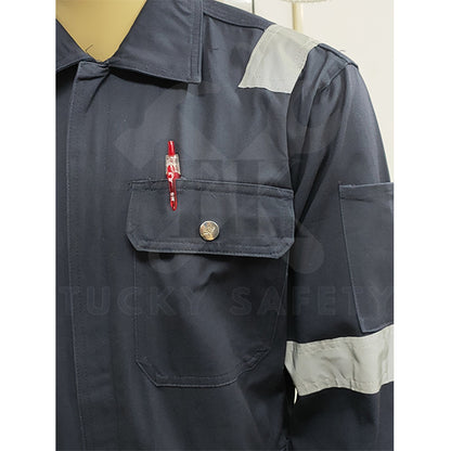 TK8800 - TK MEN'S HEAVY DUTY SAFETY COVERALL / COVERALL KAIN TEBAL LELAKI - Thick Material