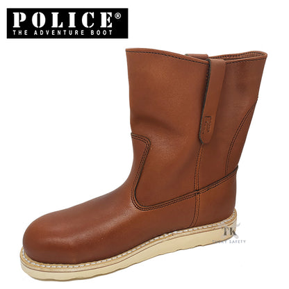 9123 White Sole  - ( SIZE 6-9 ) POLICE HEAVY DUTY HIGH CUT SAFETY BOOT / KASUT KERJA TINGGI LELAKI