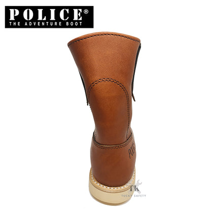 9123 White Sole  - ( SIZE 6-9 ) POLICE HEAVY DUTY HIGH CUT SAFETY BOOT / KASUT KERJA TINGGI LELAKI