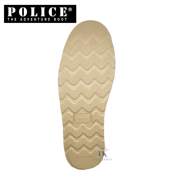 9123 White Sole  - ( SIZE 6-9 ) POLICE HEAVY DUTY HIGH CUT SAFETY BOOT / KASUT KERJA TINGGI LELAKI