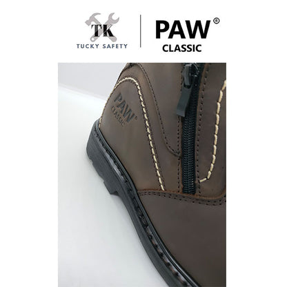 P119-BRW [ PAW CLASSIC ] MEN'S HEAVY DUTY SAFETY BOOT / KASUT KERJA LELAKI SAFETY BOOT STEEL TOE STEEL PLATE SAFETY BOOT