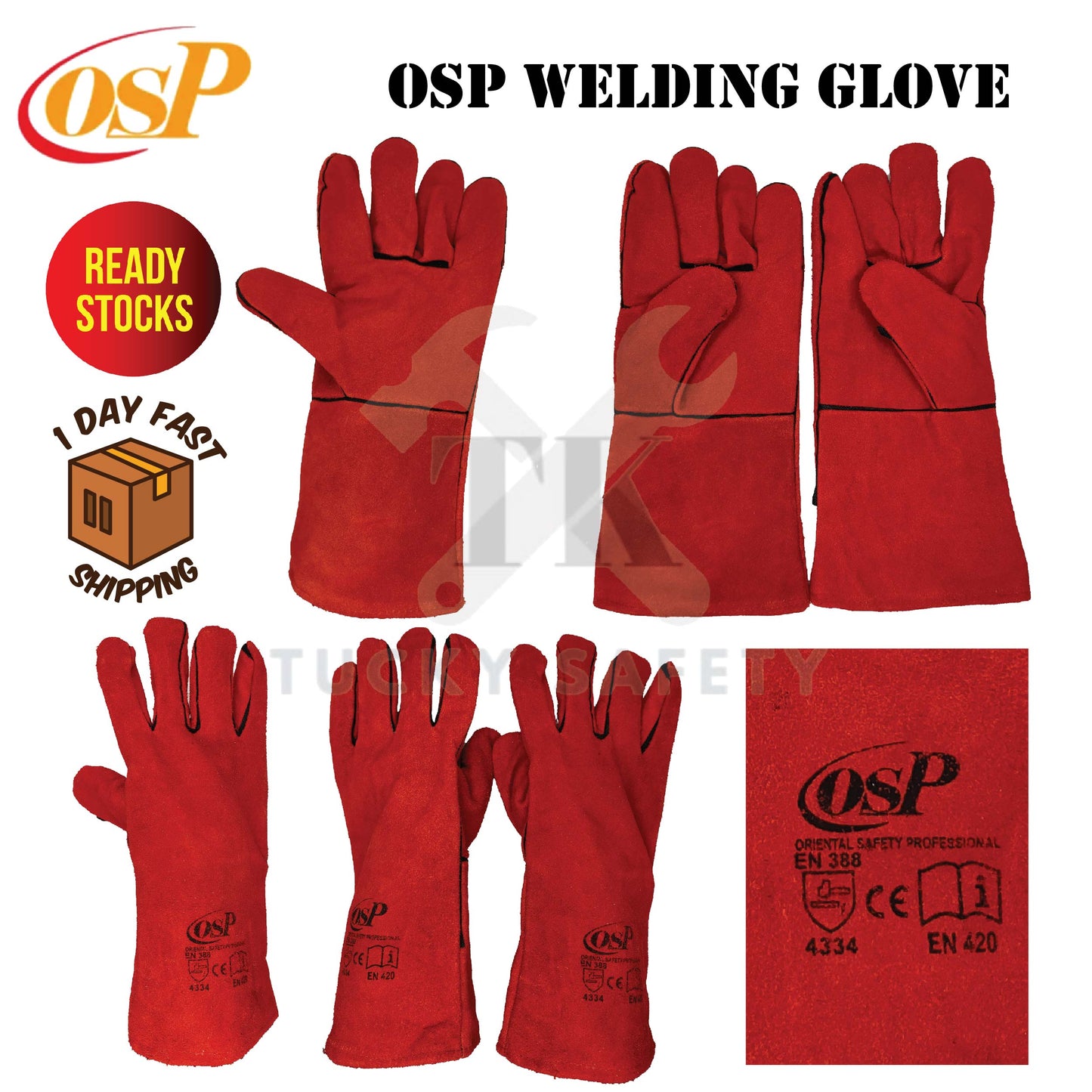 OSP WELDING GLOVE / READY STOCK WELDING GLOVE HAND PROTECTION HEAT PROTECTION GLOVE 472914