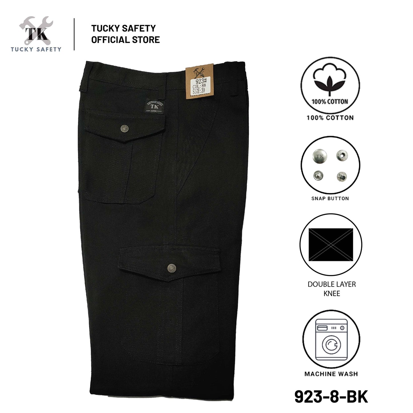 923 [ TK ] MEN'S HEAVY DUTY WORKING PANTS KAIN TEBAL THICK FABRIC CARGO PANTS  SELUAR KERJA SELUAR CARGO