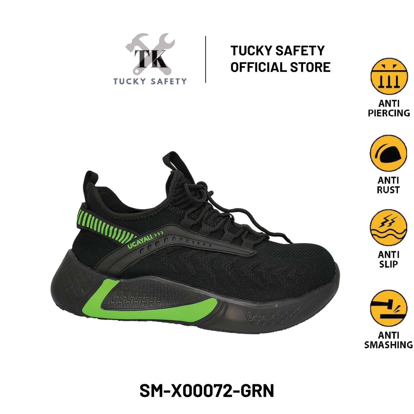 SM-X00072 SPORT DESIGN SAFETY SHOE / LIGHT WEIGHT SPORT SERIES STEEL TOE LACES SPORTY SAFETY MEN WORK SHOE