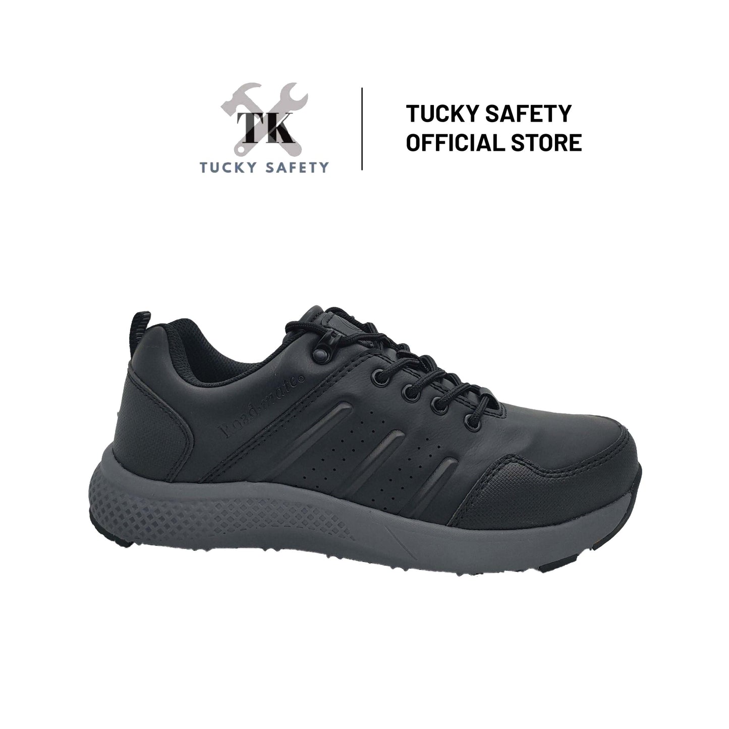 SM-XSL-RI9040-BK SPORT DESIGN SAFETY SHOE / LIGHT WEIGHT SPORT SERIES STEEL TOE LACES SPORTY SAFETY MEN WORK SHOE