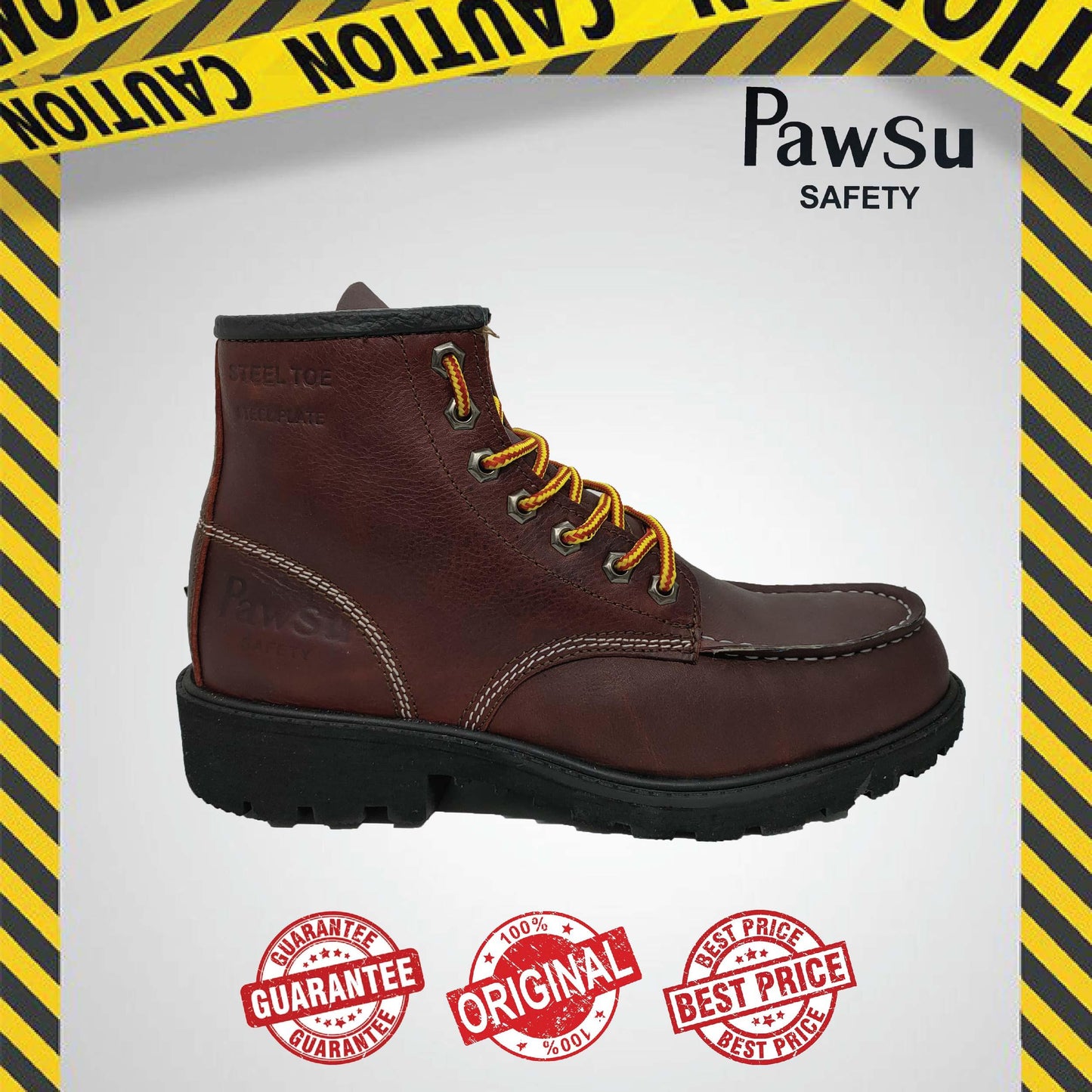 PS905 PAWSU MEN'S SAFETY BOOT / STEEL TOE PLATE HEAVY DUTY SAFETY BOOT / KASUT KERJA LELAKI SAFETY SHOES