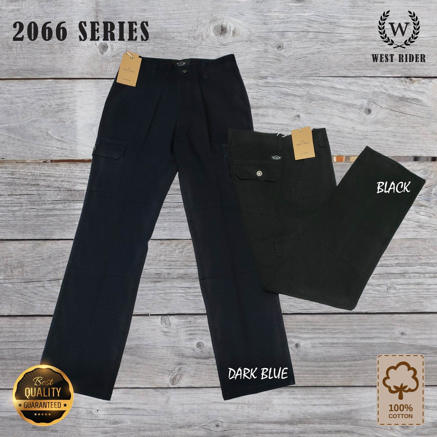 2066 - WEST RIDER MEN'S STRAIGHT CUT WORKING PANTS / CARGO PANTS / SELUAR KERJA