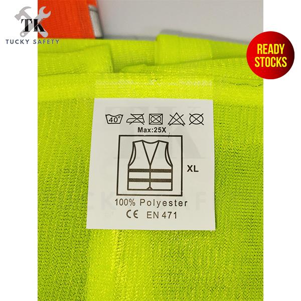 ?????READY STOCK?????( YELLOW / ORANGE ) FREE SIZE* SAFETY WORKING VEST REFLECTIVE TAPES / LOOP TAPE / BREATHABLE