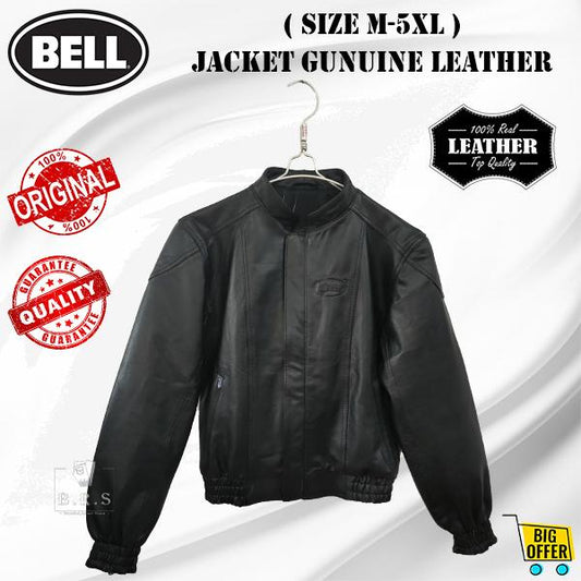 BELL-TYY [ BELL ] ( SIZE M-5XL ) ORIGINAL MEN'S JACKET GENUINE LEATHER LONG SLEEVE / JACKET KULIT LEMBU LELAKI BELL SERIES