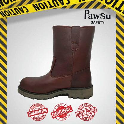 PS906 PAWSU ROUND TOE MEN'S SAFETY BOOT / STEEL TOE PLATE HEAVY DUTY SAFETY BOOT / KASUT KERJA LELAKI