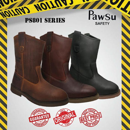 PS801 SERIES PAWSU MEN'S SAFETY BOOT / STEEL TOE PLATE HEAVY DUTY SAFETY BOOT / KASUT KERJA LELAKI