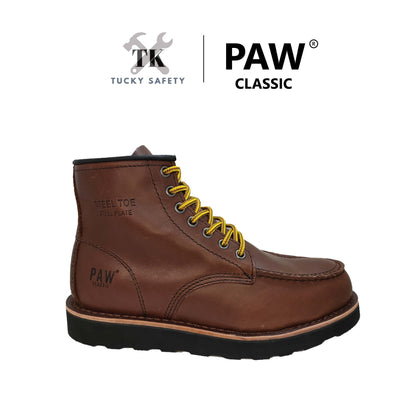 PC-201 [ PAW CLASSIC ] MEN'S HEAVY DUTY SAFETY BOOT / KASUT KERJA LELAKI SAFETY BOOT STEEL TOE STEEL PLATE SAFETY BOOT