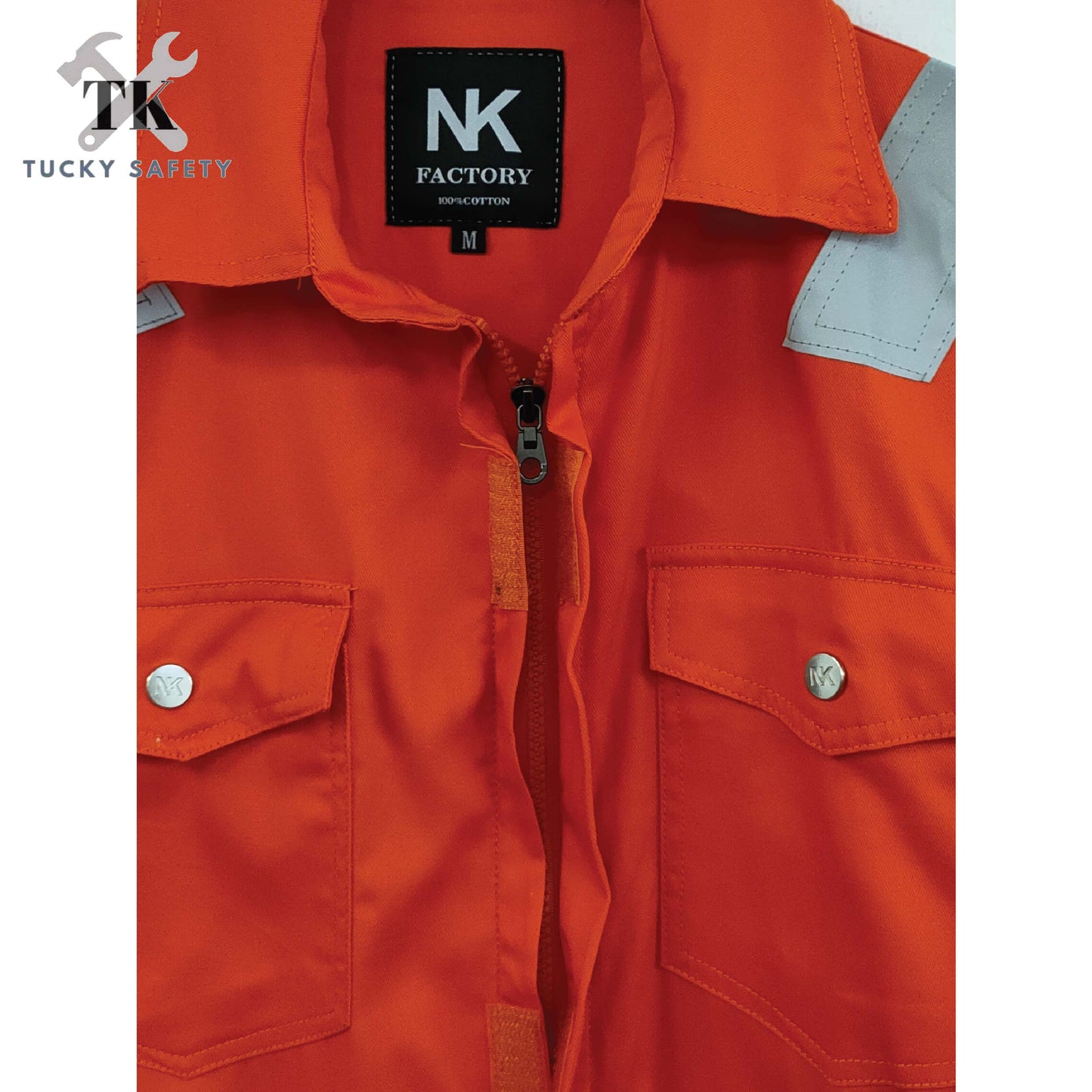 TK3800 -  ( SIZE S-5XL ) PPE 100% COTTON MEN'S WORKING JACKET / BAJU KERJA LELAKI 3800 - SHOULDER LINE