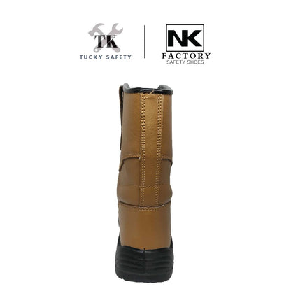 NK-2-BRW NK SAFETY SHOES STEEL TOE CAP SAFETY BOOT STEEL PLATE PU SOLE / KASUT SAFETY KERJA ARTIFICIAL LEATHER