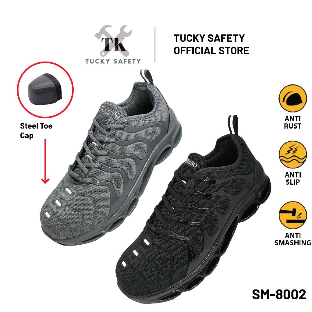 SM-8002 SERIES Ultra Light Safety Shoe Men Steel Toe Cap Anti-smashing Light Weight Sport Safety Shoes Work Shoe